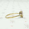 Deep Red Ruby & Diamond Halo Ring 