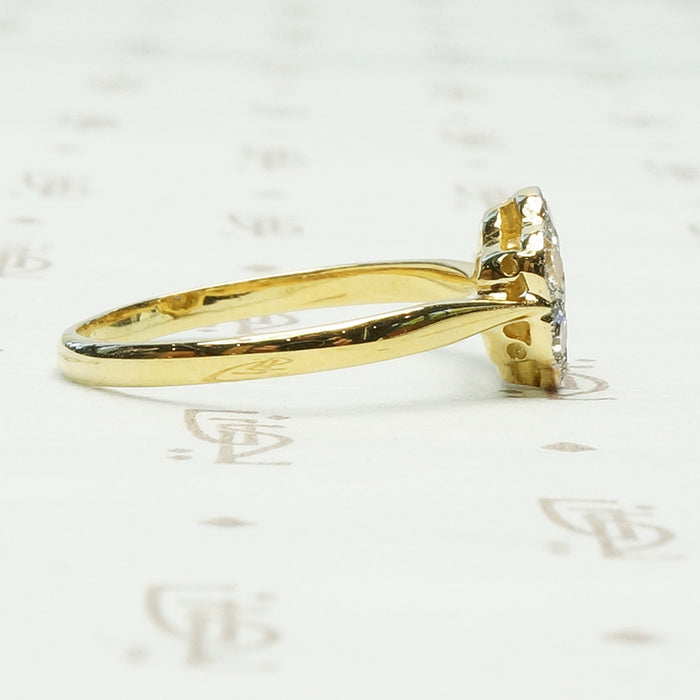 London c.1900 Diamond Set Flower Ring