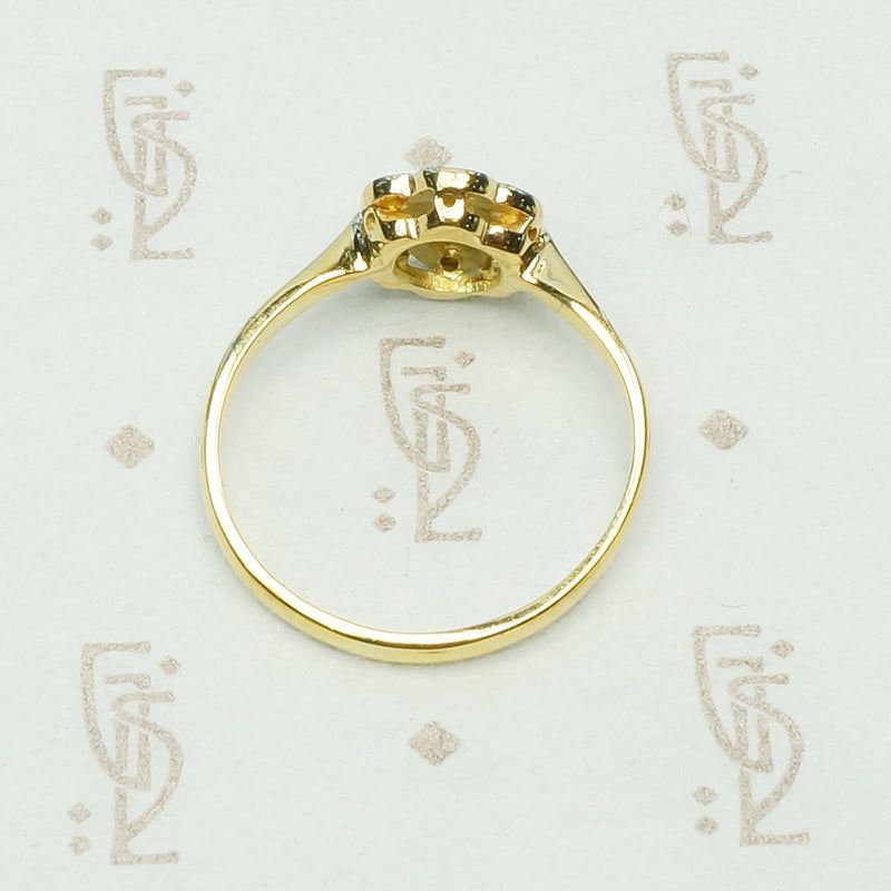 London c.1900 Diamond Set Flower Ring