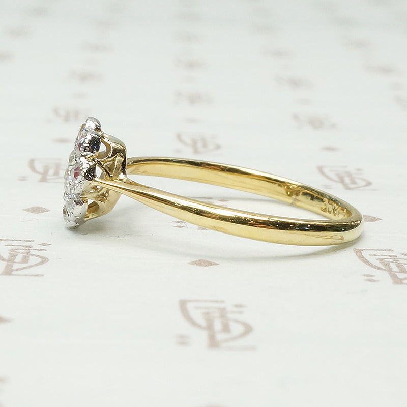 The Love Antique Diamond Flower Ring