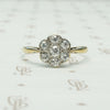 chunky old mine cut flower ring english circa 1890 