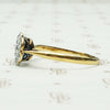 Chunky Old Mine Cut Diamond Flower Ring