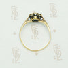 Chunky Old Mine Cut Diamond Flower Ring