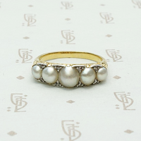 Victorian Dream Ring with Pearls & Diamonds
