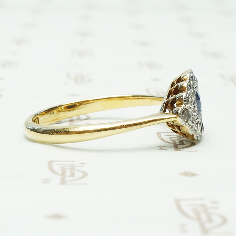 Sapphire and Diamond Pavé Ring