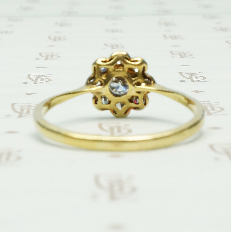 The Deluxe Diamond Daisy Halo Ring