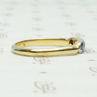 Cornflower Blue Sapphire and Diamond Band