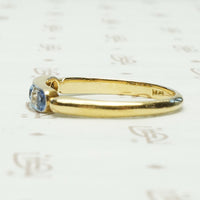 Cornflower Blue Sapphire and Diamond Band