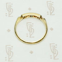 Cornflower Blue Sapphire and Diamond Band