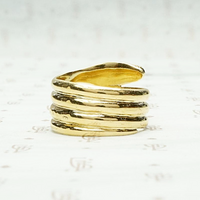 Sweet 18k Gold Coiled Snake Ring