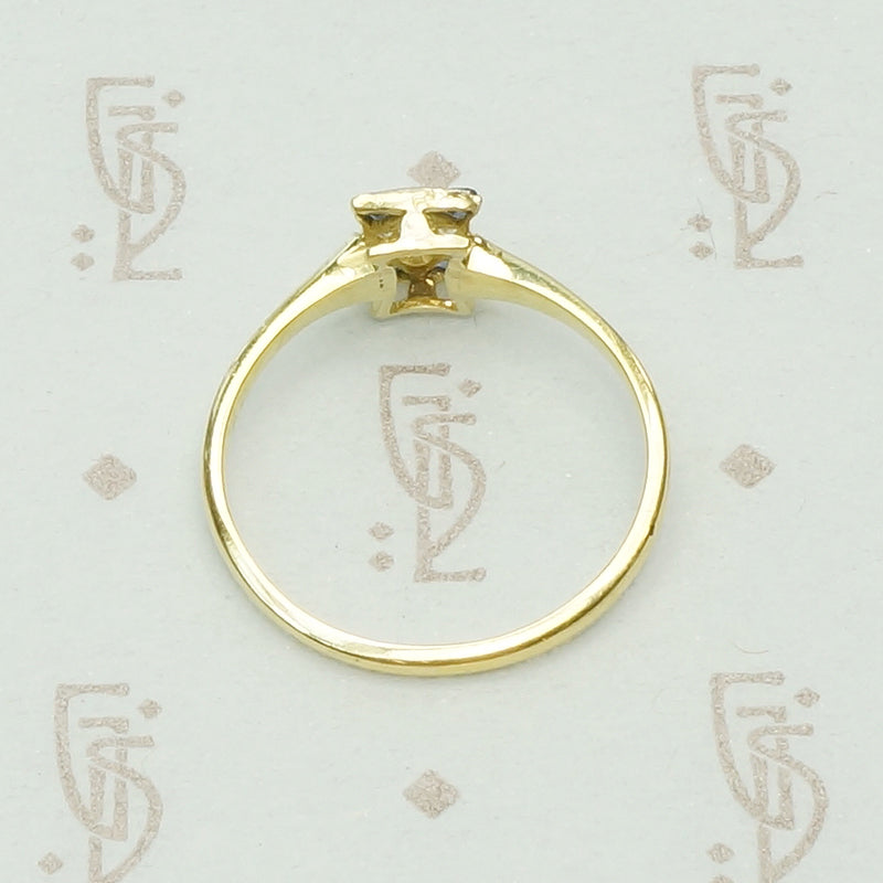 The Sweetes Art Deco Diamond and Sapphire Ring