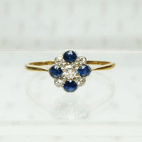 X Marks The Spot A Delightful Antique Diamond and Sapphire Ring