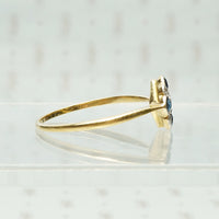 X Marks The Spot A Delightful Antique Diamond and Sapphire Ring