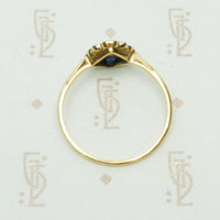 X Marks The Spot A Delightful Antique Diamond and Sapphire Ring