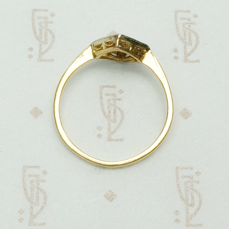On Point Square OMC Diamond Cobblestone Ring