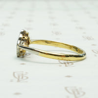 Scalloped Square Diamond Ring