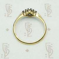 Scalloped Square Diamond Ring