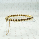 Twisted 18k Gold Edwardian Bangle