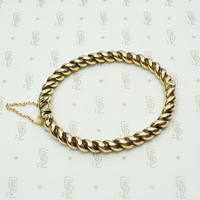 Twisted 18k Gold Edwardian Bangle
