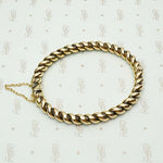 Twisted 18k Gold Edwardian Bangle