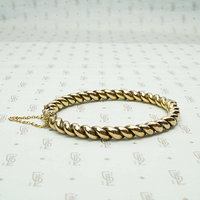 Twisted 18k Gold Edwardian Bangle