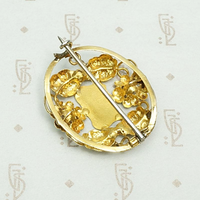 Forget Me Not Brooch in Harrods of London Box, back view