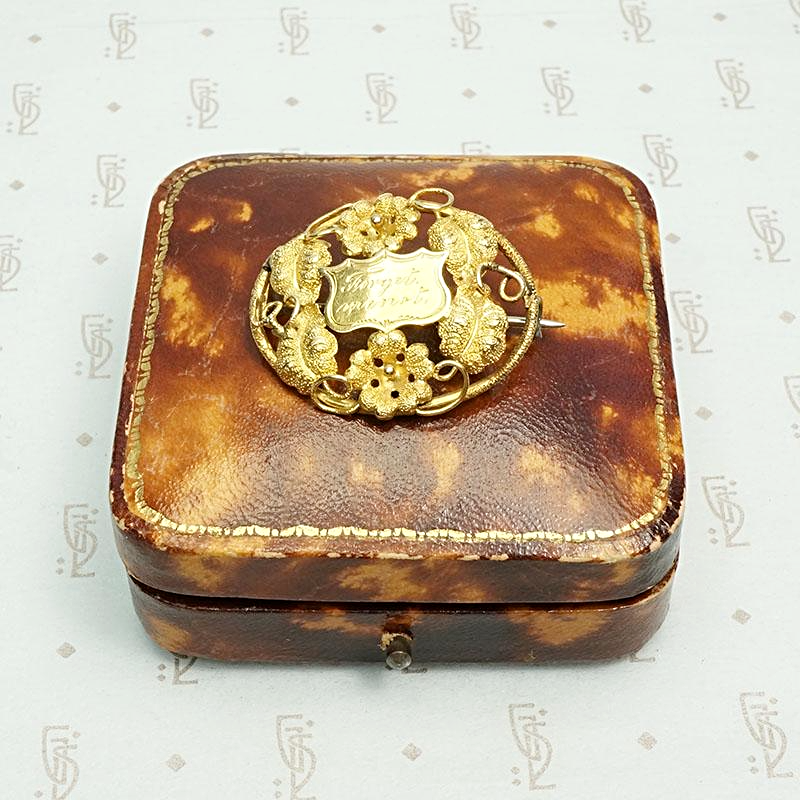 Forget Me Not Brooch in Harrods of London Box, with box