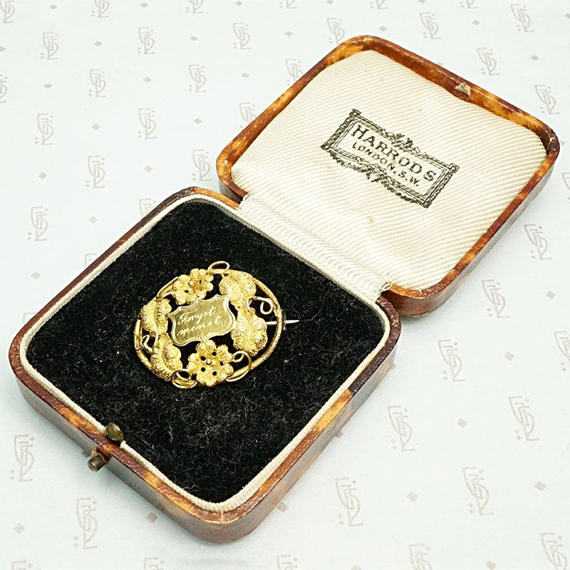 Forget Me Not Brooch in Harrods of London Box