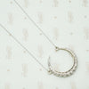 The White Gold Diamond Crescent Moon Necklace