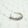 The White Gold Diamond Crescent Moon Necklace