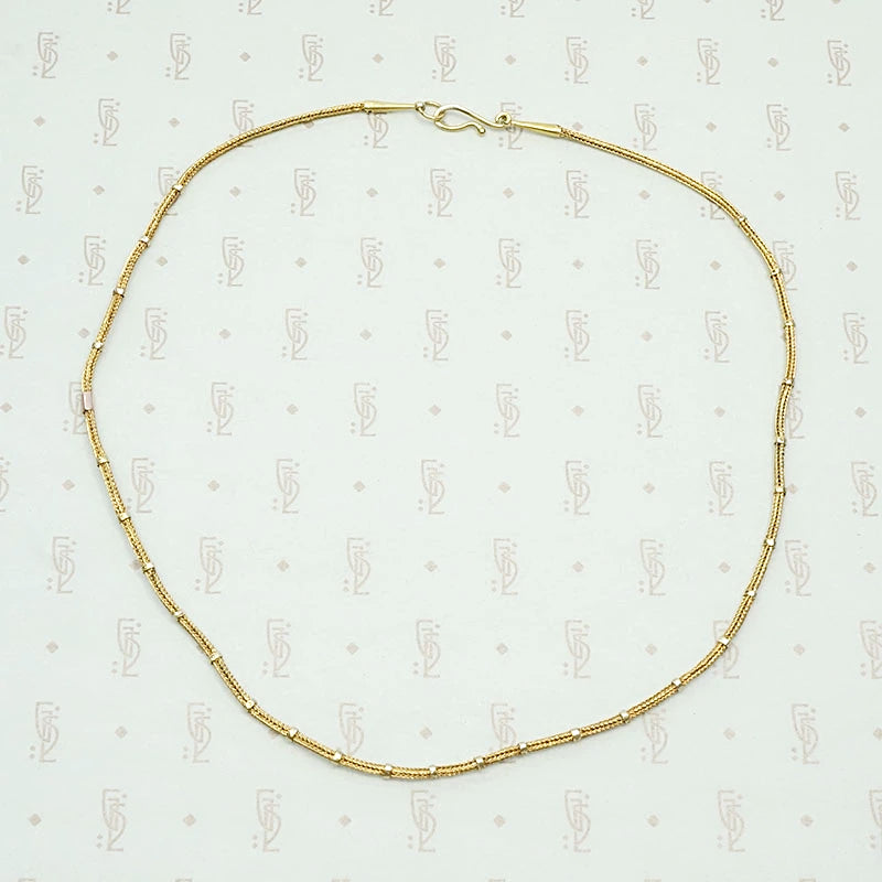 Woven Chain with Yellow & Rose Gold Appointments