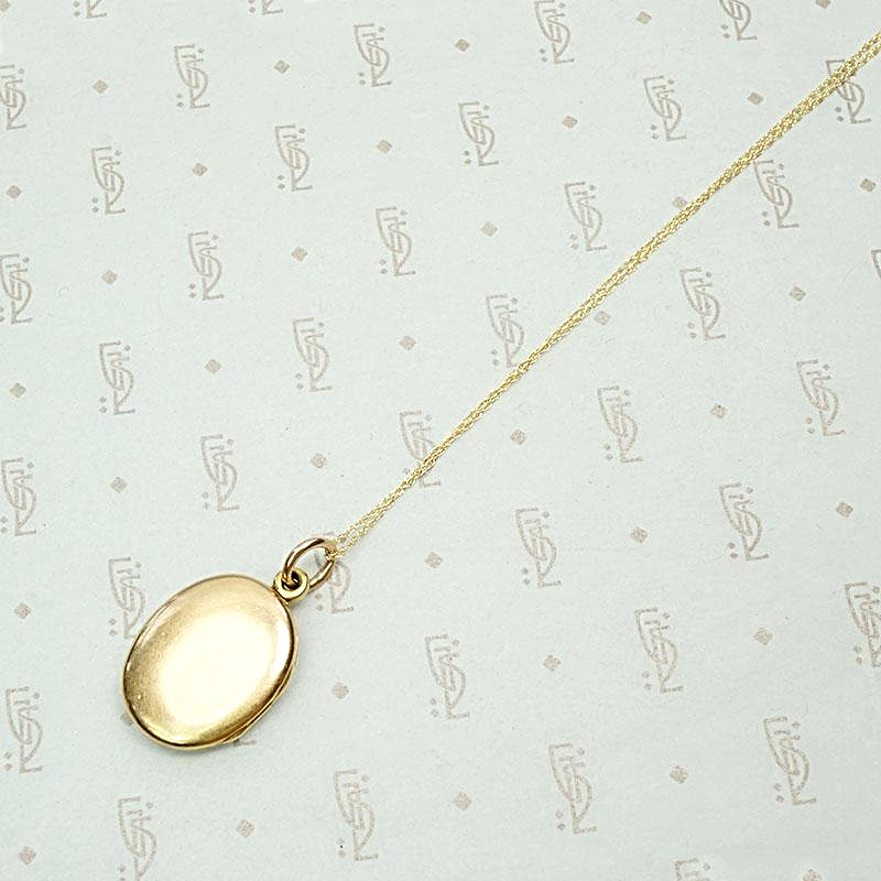 Elevated Victorian Horseshoe Locket, back view