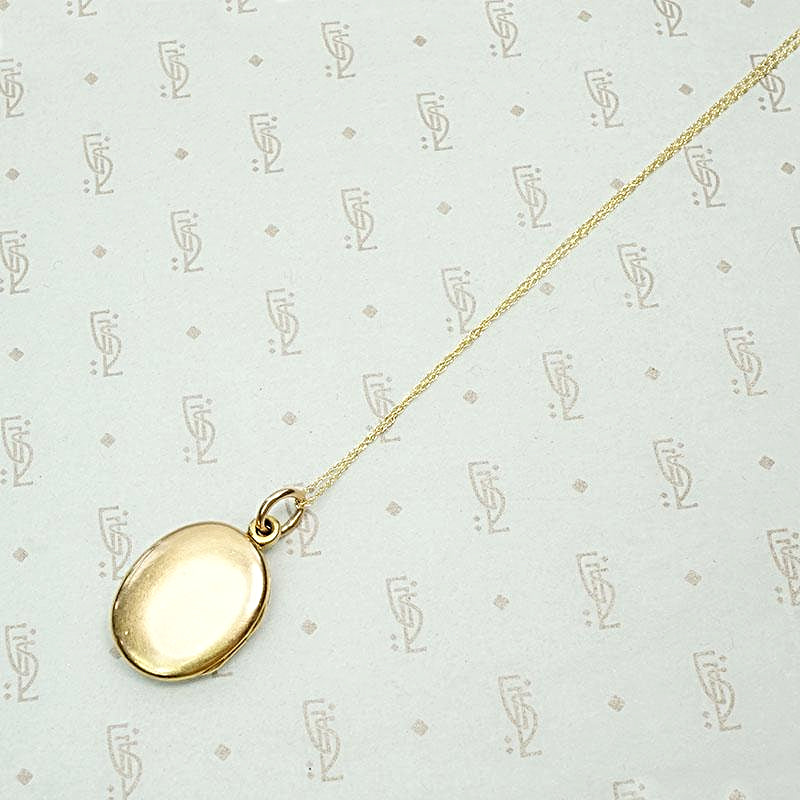 Elevated Victorian Horseshoe Locket, back view