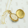Elevated Victorian Horseshoe Locket, interior view