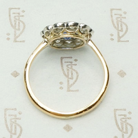 Charming Sapphire & Diamond Floral Cluster Ring