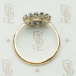 Charming Sapphire & Diamond Floral Cluster Ring