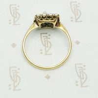 Beautifully Framed Sapphire and Diamond Ring