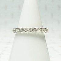 Elevated Old Mine Diamond Eternity Band in Platinum