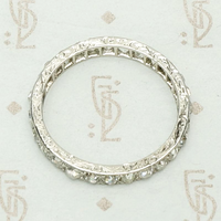 Elevated Old Mine Diamond Eternity Band in Platinum