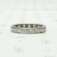 Deco Diamond Eternity Band in Platinum