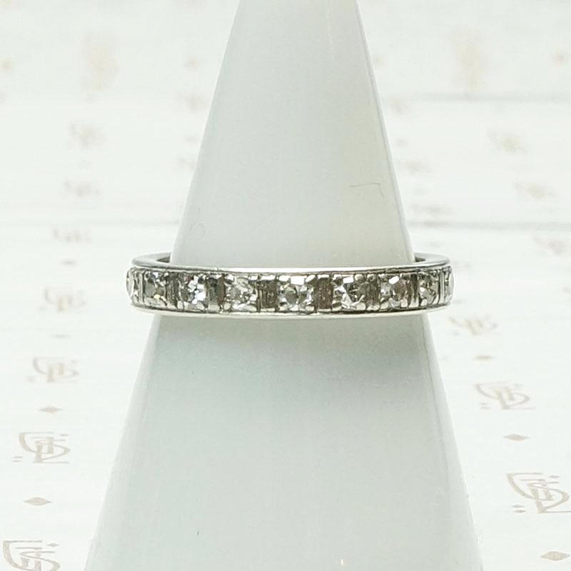 Deco Diamond Eternity Band in Platinum