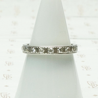Deco Diamond Eternity Band in Platinum