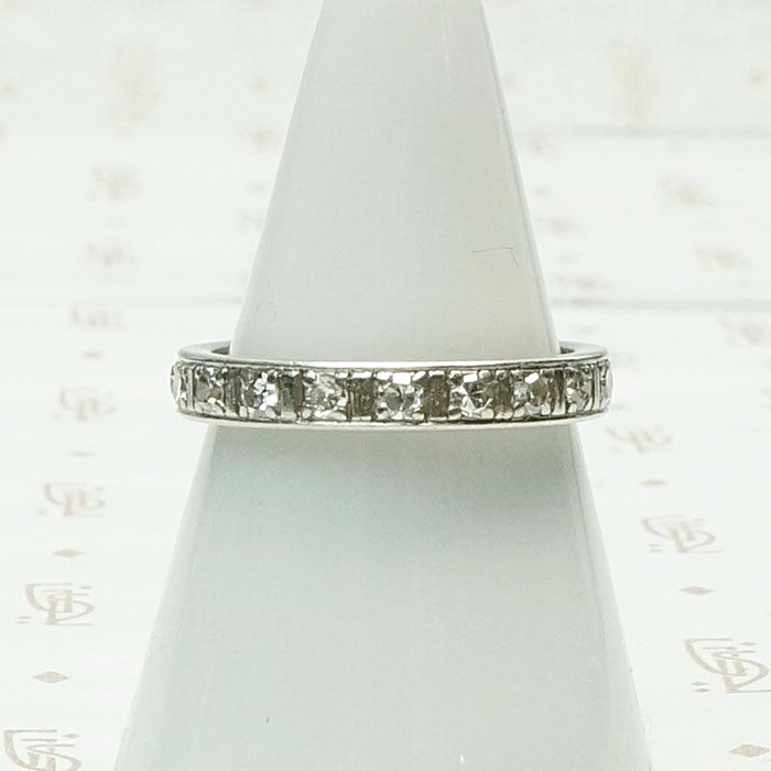 Deco Diamond Eternity Band in Platinum