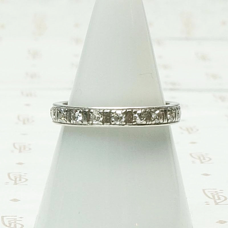 Deco Diamond Eternity Band in Platinum