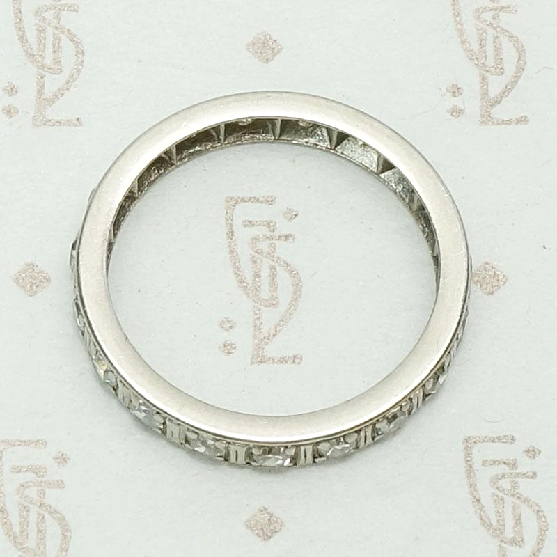Deco Diamond Eternity Band in Platinum
