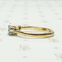 Bold 18k Yellow Gold Sapphire and Diamond Trilogy Ring