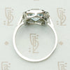 Architectural Aquamarine Art Deco Cocktail Ring