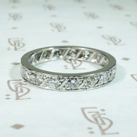 Classic Art Deco Eternity Band with Graceful Details