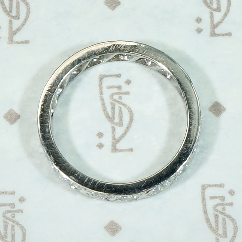 Classic Art Deco Eternity Band with Graceful Details
