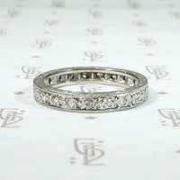 Delightful Engraved Deco Diamond Eternity Band